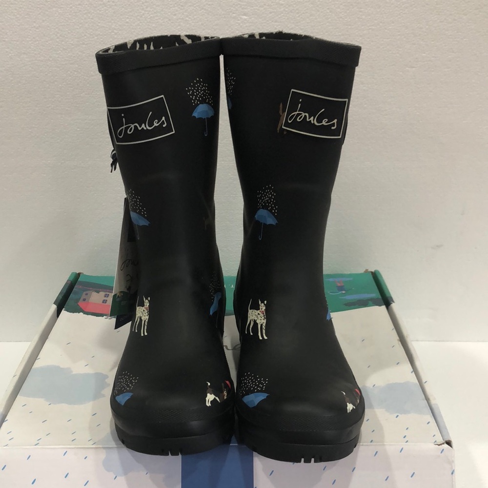Joules Black Boots size US 5 NWT
